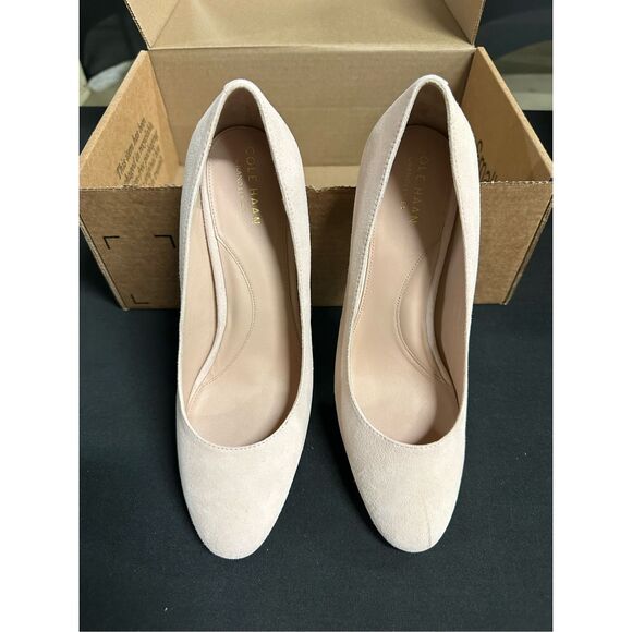 Cole Haan Hann Gabbie Blush Tan Suede 80mm Pump Heels 9.5 - Picture 2 of 6